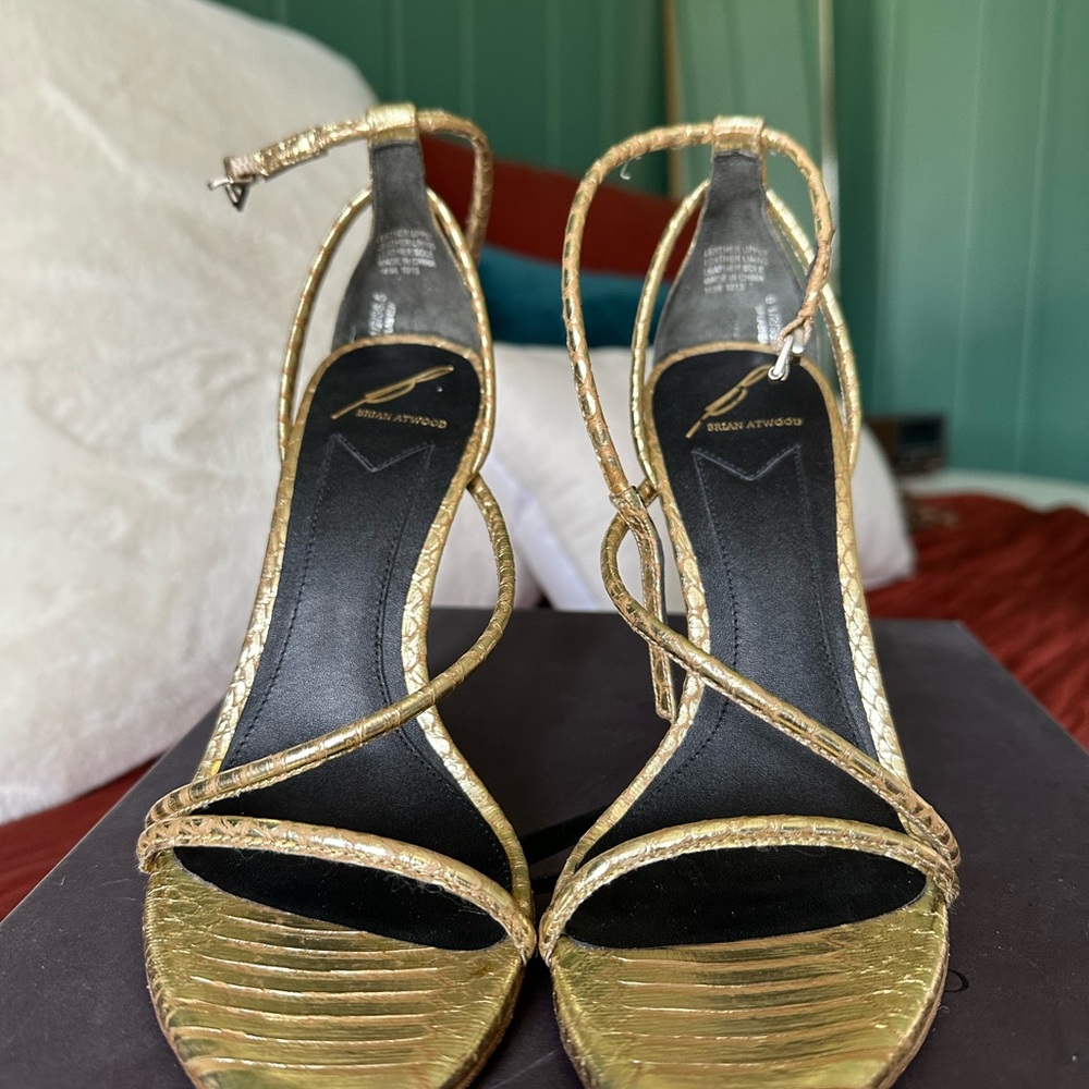 Gold Strappy Heels